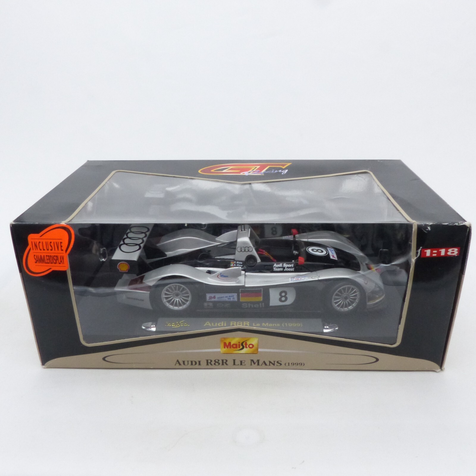 Maisto 1:18 538881 Audi R8 Le Mans (1999) #8 Biela/Pirro/Theys in OVP EX4391 – Bild 8