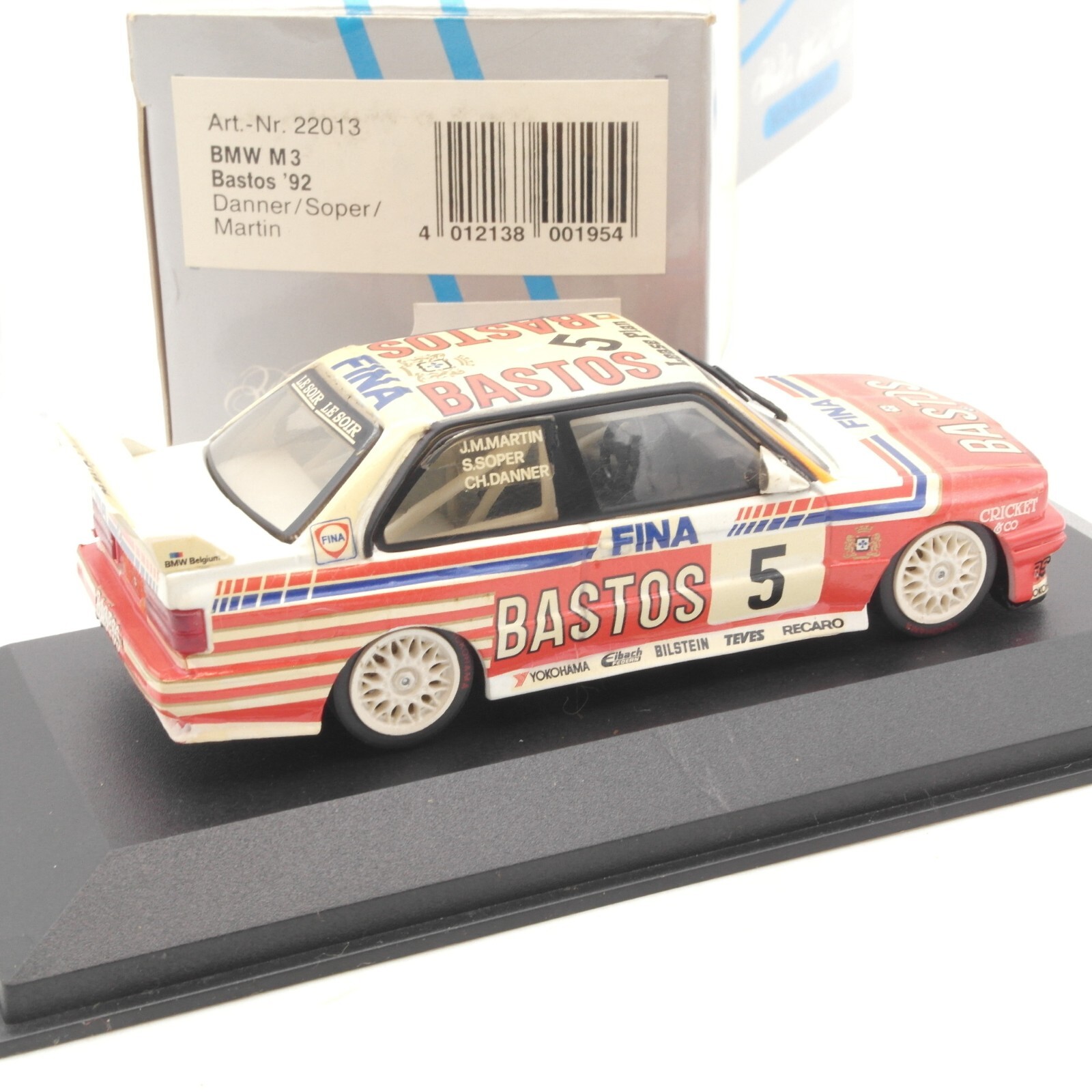 Minichamps 1:43 22013 BMW M3 Bastos 92 Danner Soper Martin #5 in OVP RA9393 – Bild 3