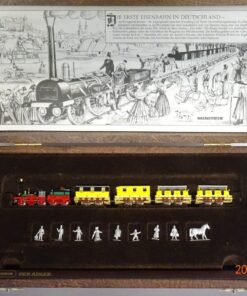 Minitrix N 1010 Historischer Zug Der Adler mit Figuren in Holzbox JL5343