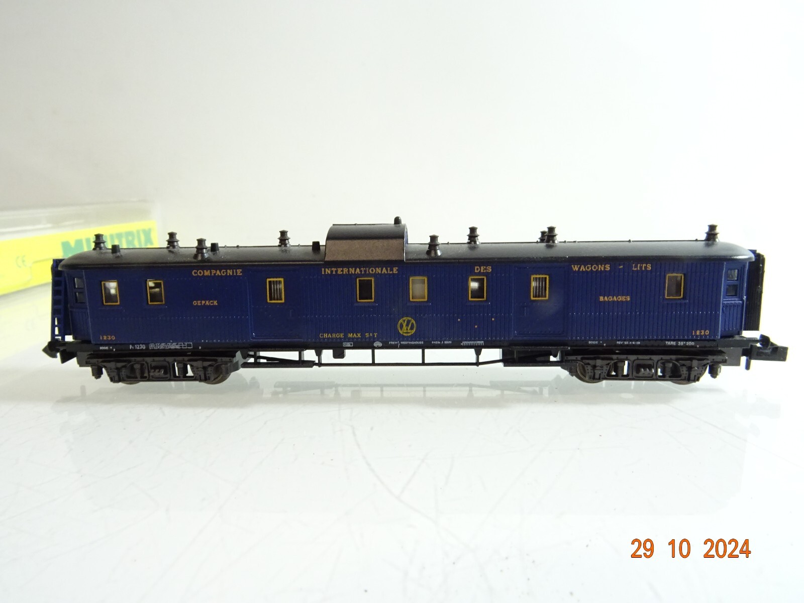 Minitrix N 13177 Gepäckwagen Orientexpress in OVP PR3617 – Bild 3