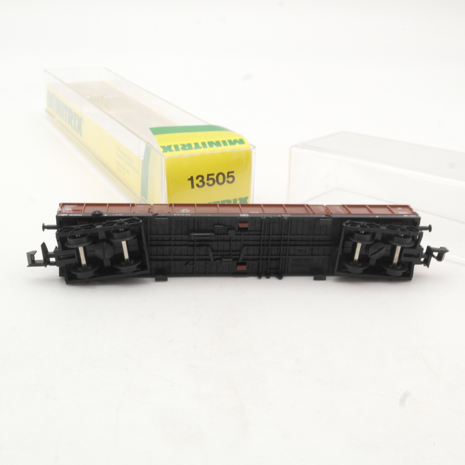 Minitrix N 13505 Hochbordwagen der DB in OVP QR7883 – Bild 4