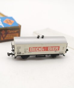 Minitrix N gedeckter Güterwagen Beck`s Bier der DB in EVP RR2128