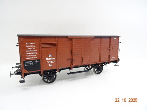 Petau Spur 0 Ged. Güterwagen G10 der K.Bay.Sts.B. Metallmodell in EVP JL3781