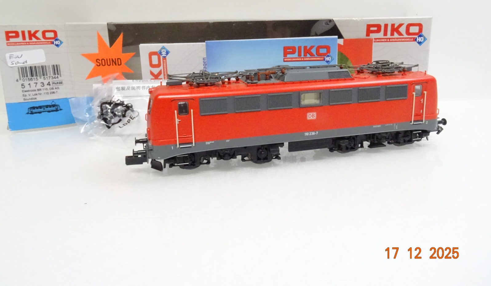 Piko H0 51734 E-Lok BR 110 236-7 der DB Sound Digital in OVP JL5136