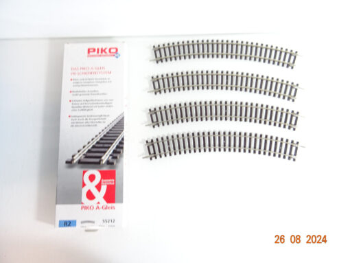 Piko H0 55212 A Gleis gebogenes Gleis r 422mm 4Stück siehe Foto in OVP CK3168