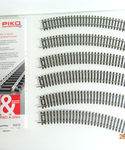Piko H0 55212 A Gleis gebogenes Gleis r 422mm 6Stück siehe Foto in OVP CK3167