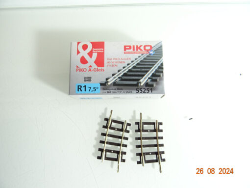 Piko H0 55280 A Gebogenes Gleis r 360mm 7,5° 2Stück siehe Foto in OVP CK3189