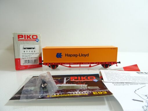 Piko H0 57700 Containertragwagen Hapag-Lloyd der DB neuwertig  in OVP PR1723 – Bild 3