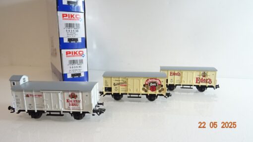 Piko H0 58353 A/B/C Bierwagen Set 3 tlg. der DB in OVP PR7976 – Bild 3
