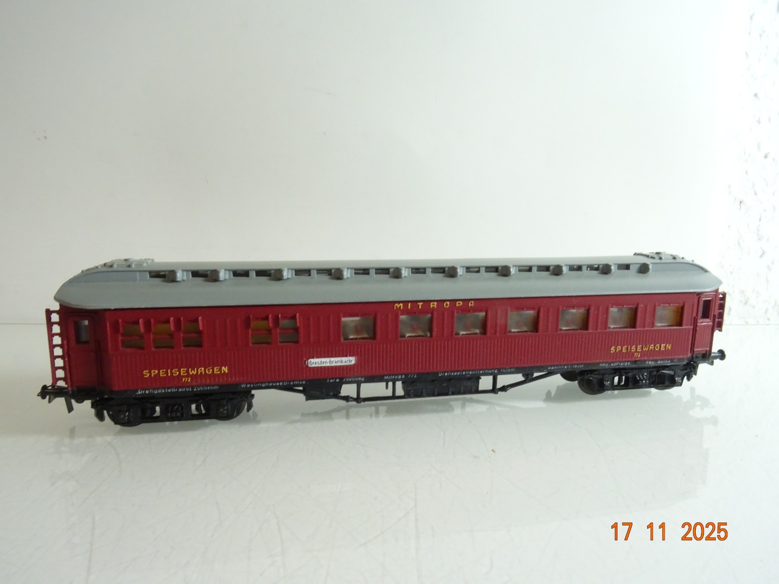 Piko Schicht H0 Speisewagen Mitropa Dresden Brambach RR4666 o.