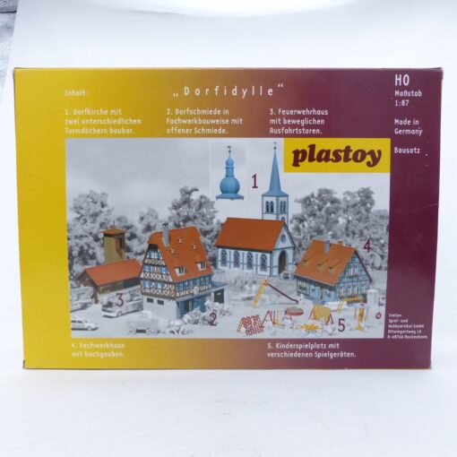 Plastoy H0 Bausatz-Set 5 Gebäude Dorfidylle in OVP EX6282 – Bild 3