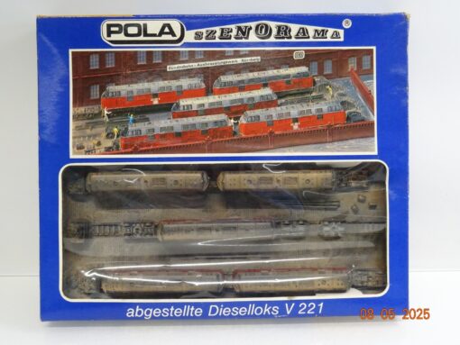Pola HN 306 Szenorama Motiv abgestellte Dieselloks V 221  293x120mm in OVP JL606