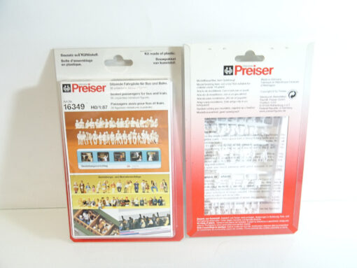 Preiser H0 16349 Sitzende Fahrgäste unbemalt in OVP CK2347