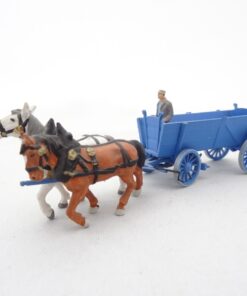Preiser H0 Gespann mit Fahrer RR1669 o.