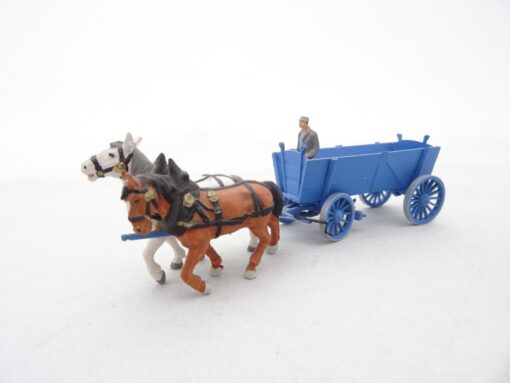 Preiser H0 Gespann mit Fahrer RR1669 o.