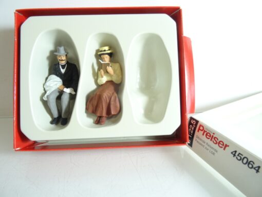 Preiser Spur G 45056 sitzende Reisende 2 Figuren in OVP RR1979