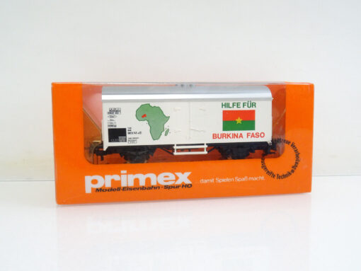 Primex H0 4593 Kühlwagen Hilfe für Burkina Faso Neu in ungeöffneter OVP LC9571