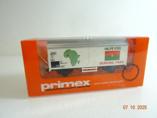 Primex H0 4593 Kühlwagen Hilfe für Burkina Faso in OVP RR3752