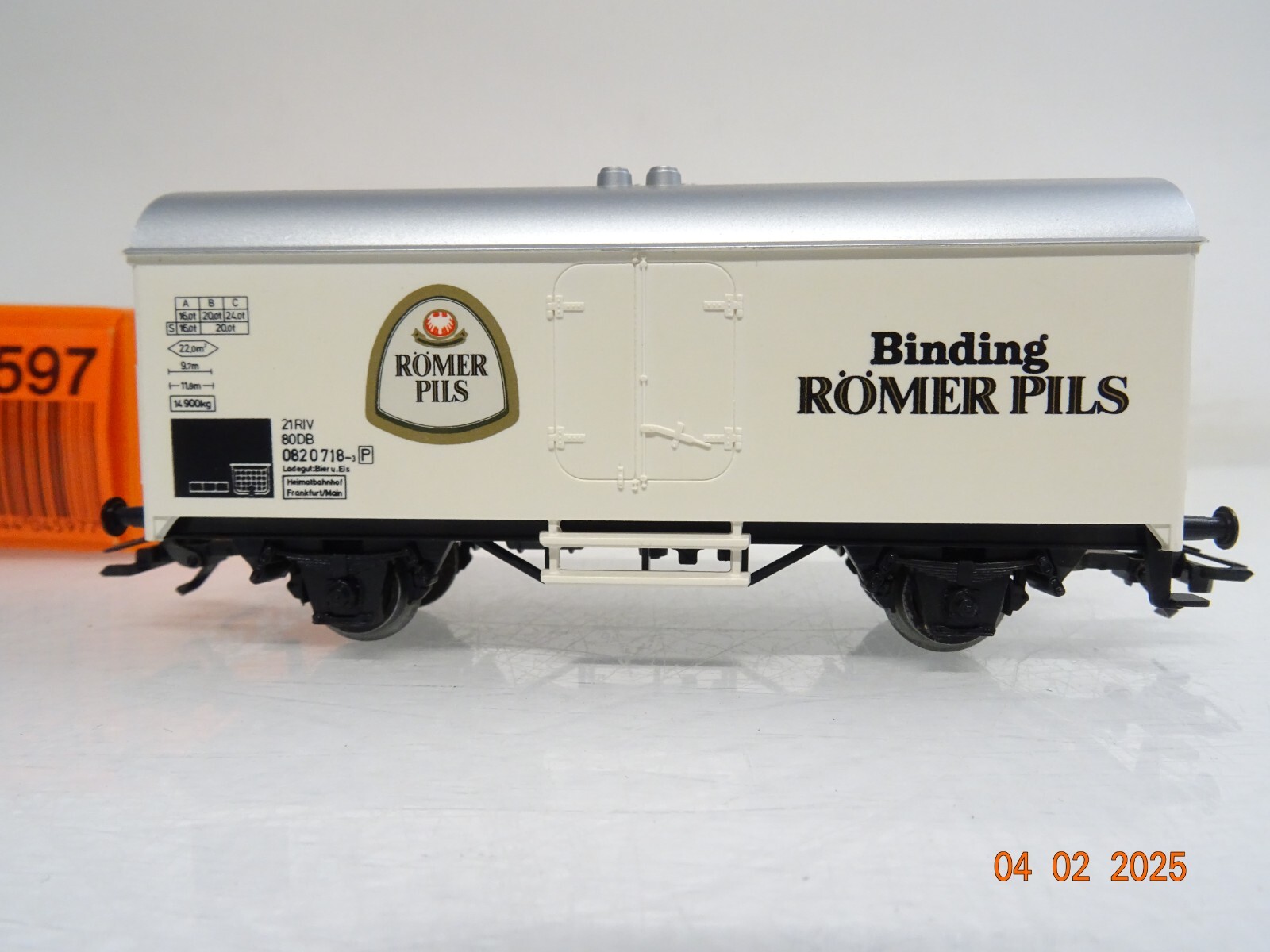 Primex Märklin H0 4597 Bierwagen Römer Pils der DB in OVP PR5769 – Bild 3