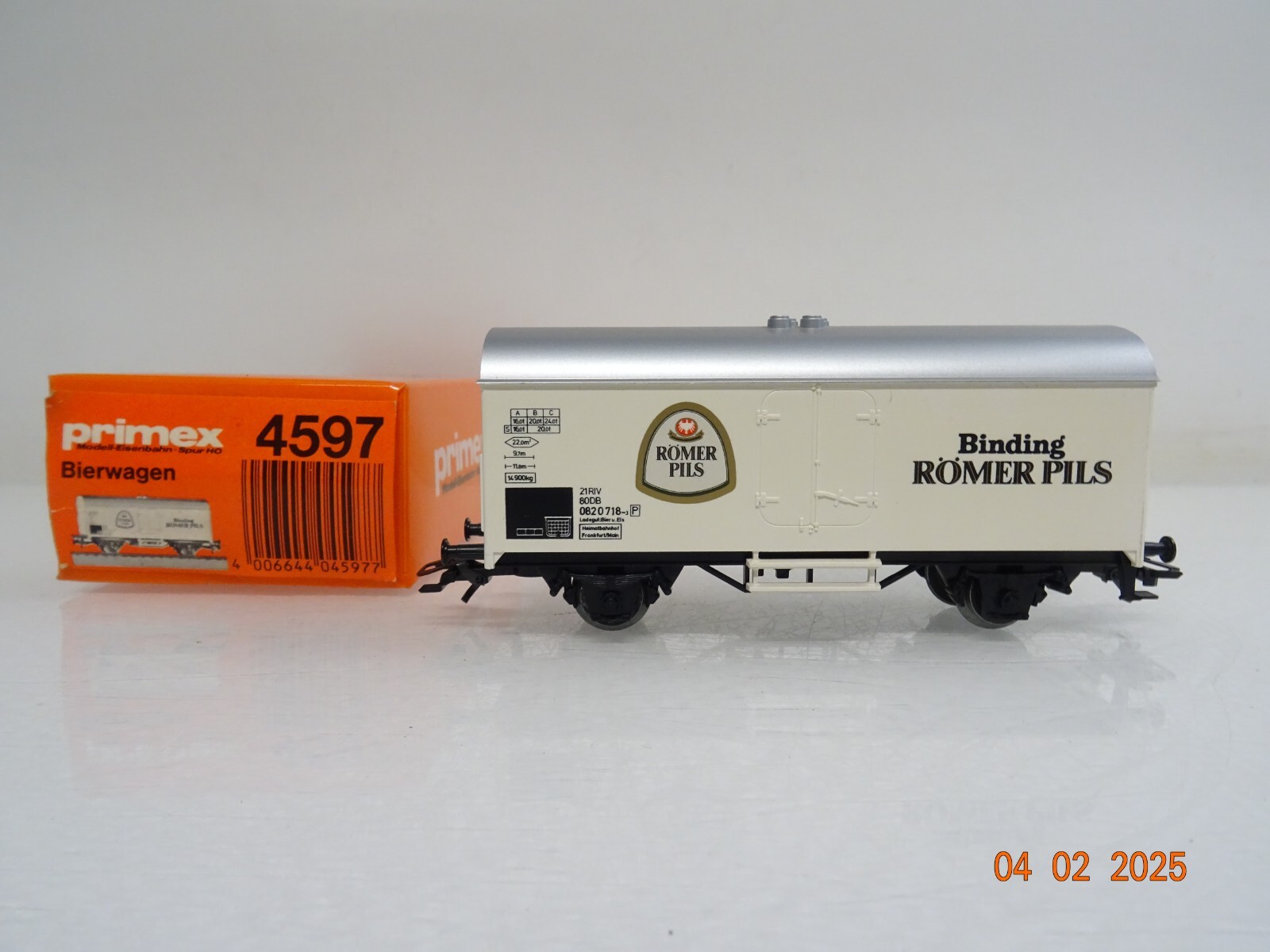 Primex Märklin H0 4597 Bierwagen Römer Pils der DB in OVP PR5769