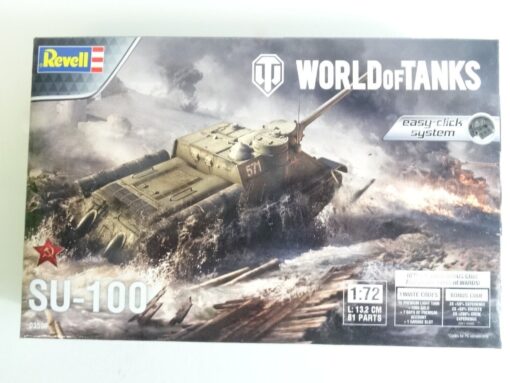 Revell 1:72 Bausatz 03507 SU-100 World of Tanks neuwertig in OVP QR5433