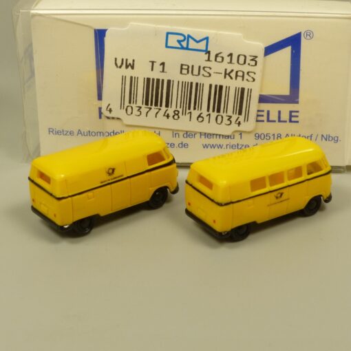 Rietze 1:160 16103 VW T1 Bus - Kastenwagen Post 2er-Set in OVP EX6368 – Bild 3