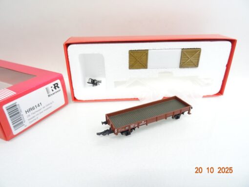 Rivarossi H0 HR6141 Flachwagen Gattung X mit 2 Holzkisten der DB in OVP RR4219