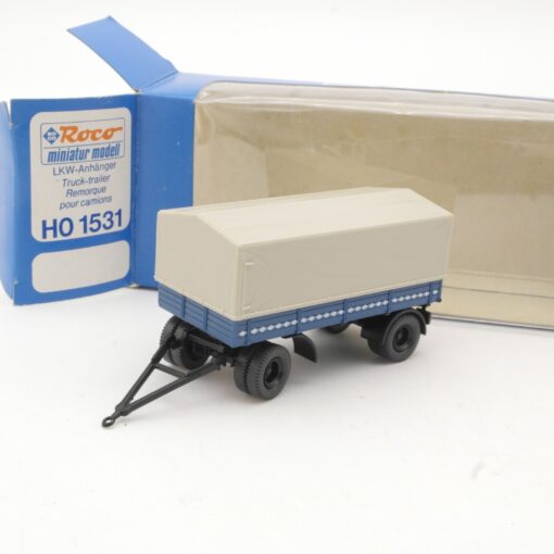 Roco 1:87 1531 LKW Anhänger Pritsche / Plane in OVP RR1149