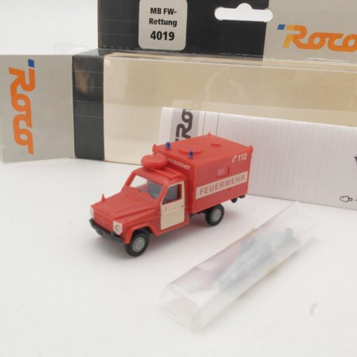 Roco 1:87 4019 Mercedes Benz Feuerwehr Rettung in OVP QR6374