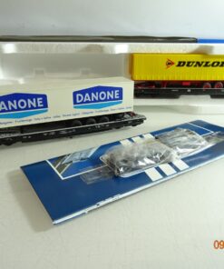 Roco H0 1901 Huckepack-Wippenwagen Dunlop und Danone in OVP RR3808