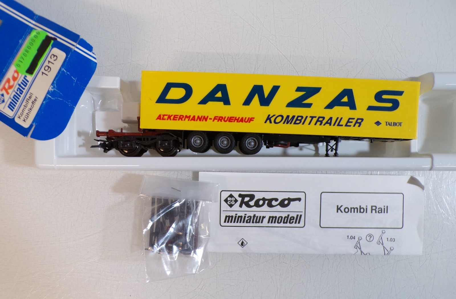 Roco H0 1913 Kombi Rail Auflieger DANZAS der DB in OVP BH1905