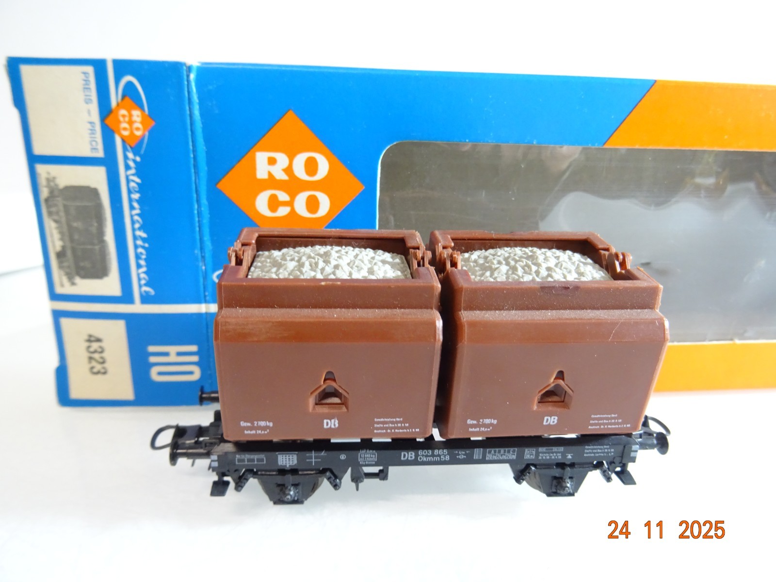 Roco H0 4323 Kübelwagen mit Ladung der DB in OVP RR4795 – Bild 3