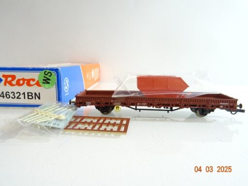 Roco H0 46321BN Niederbordwagen mit Rungen u. Ladung der BN in OVP PR6341
