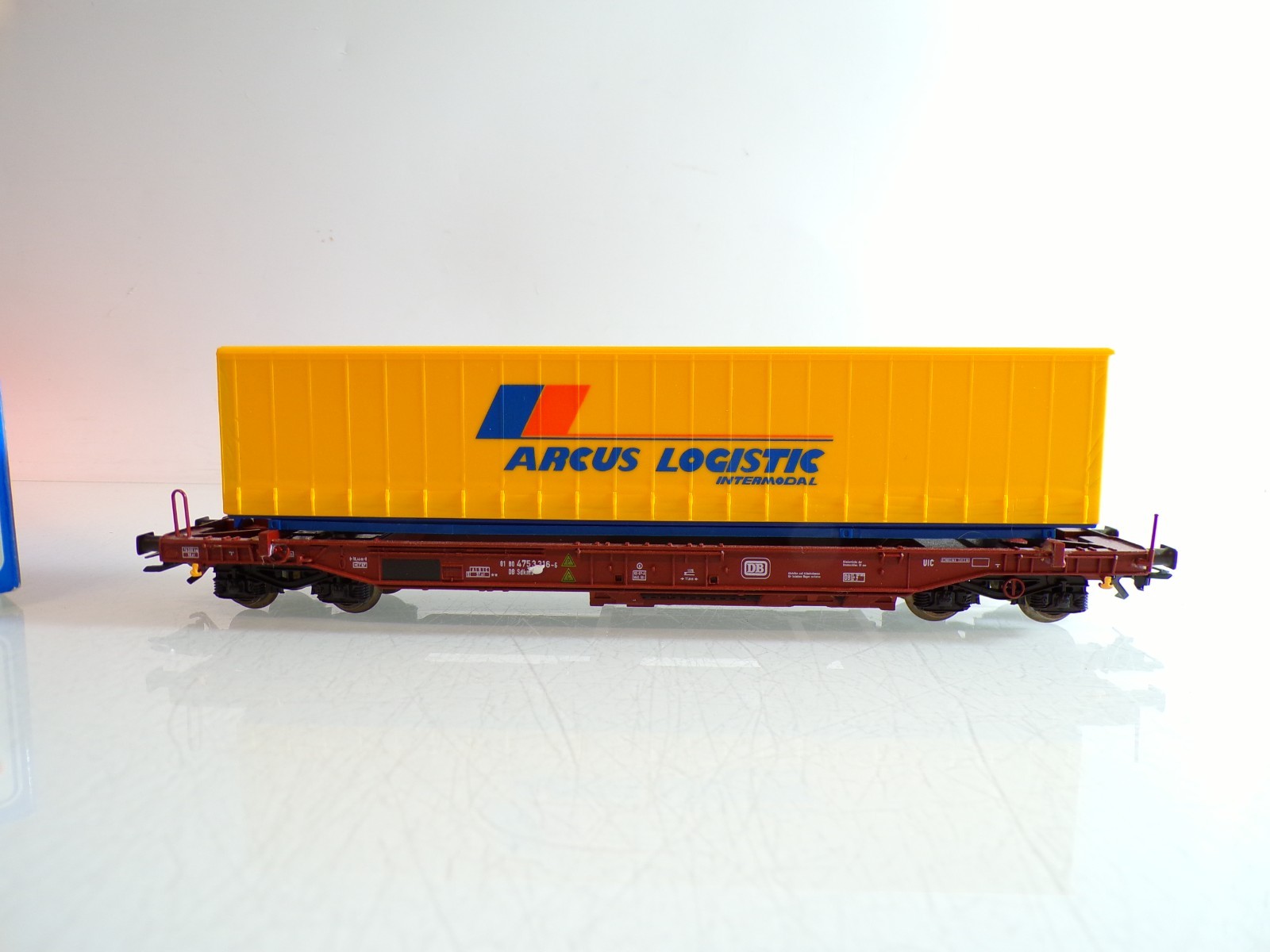 Roco H0 46576 AC Containertragwagen m. Container der DB in OVP f. Märklin BH1274 – Bild 3