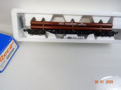 Roco H0 47218 Rungenwagen mit Röhren HES HALBERG der DB in OVP PR5616