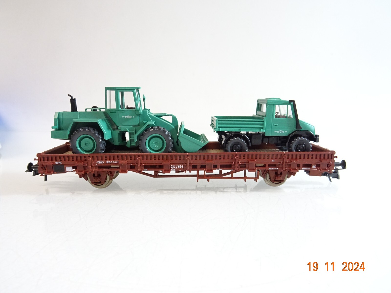 Roco H0 47848 Rungenwagen mit Ladung der DB in OVP PR3972 – Bild 3