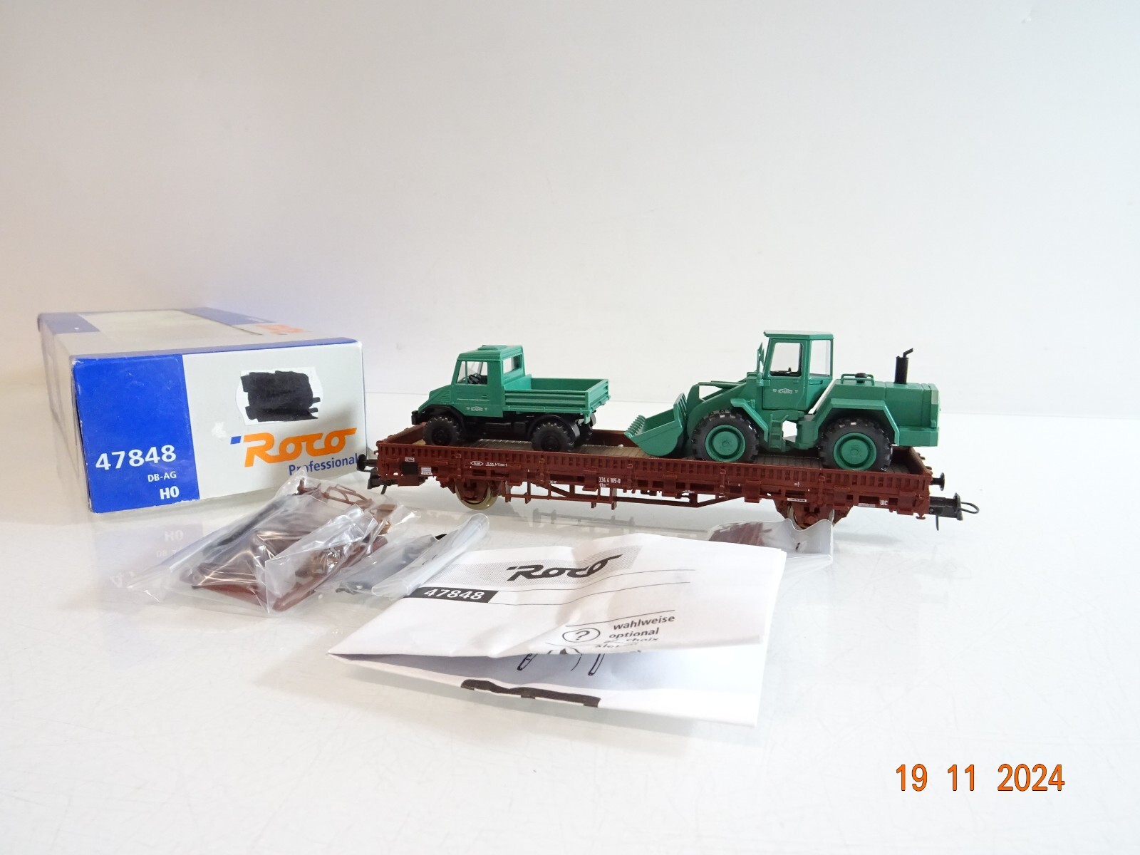 Roco H0 47848 Rungenwagen mit Ladung der DB in OVP PR3972