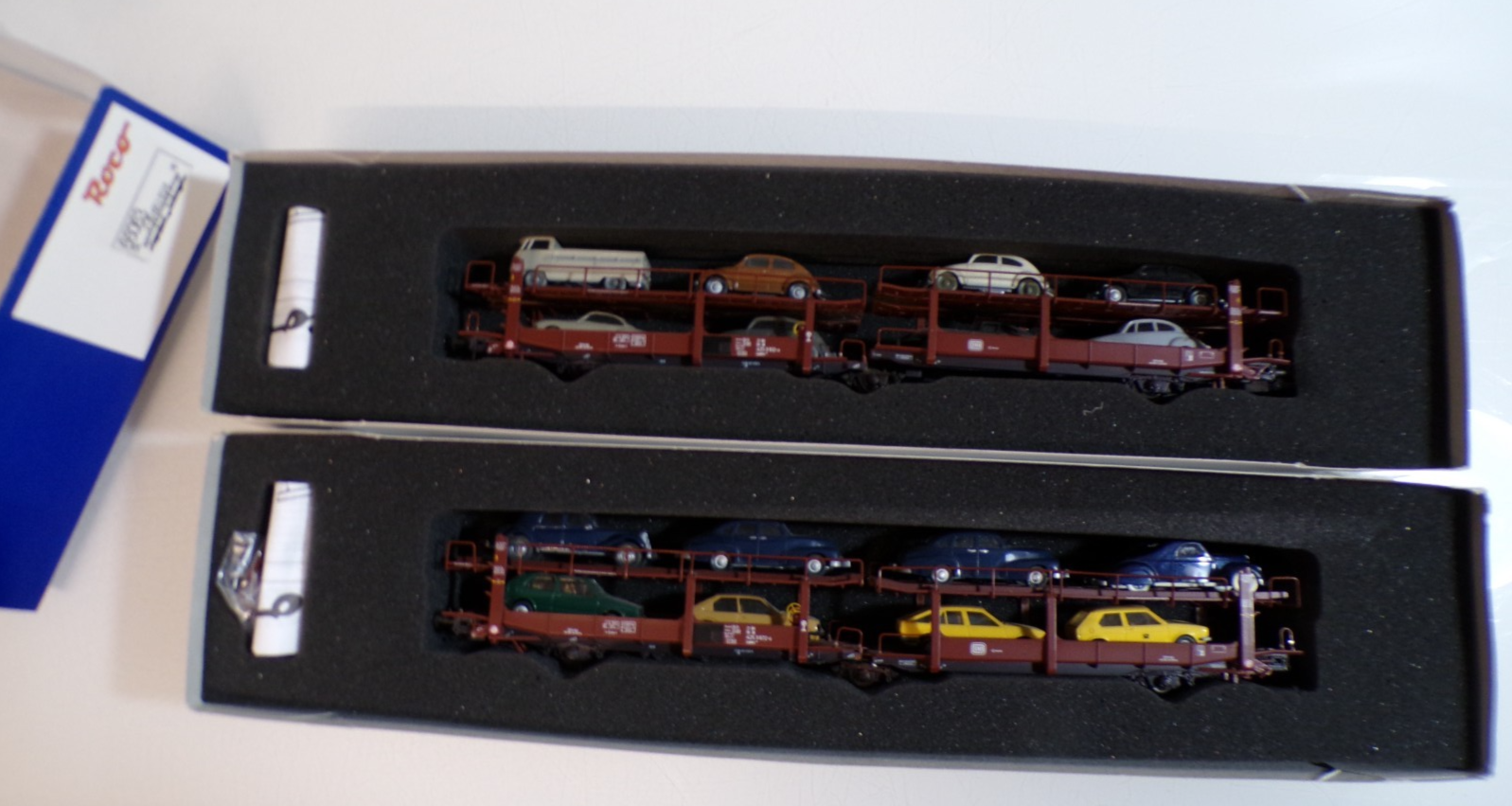 Roco H0 66063 AC Autotransportwagen-Set 2 tlg. der DB in OVP für Märklin BH1764