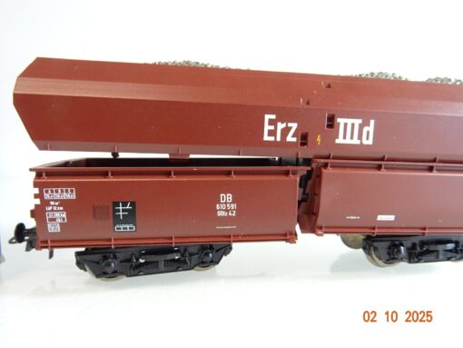 Roco H0 67707 Selbstentladewagen Erz IIId der DB in OVP BH319 – Bild 3