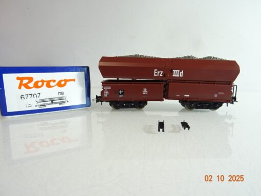 Roco H0 67707 Selbstentladewagen Erz IIId der DB in OVP BH319