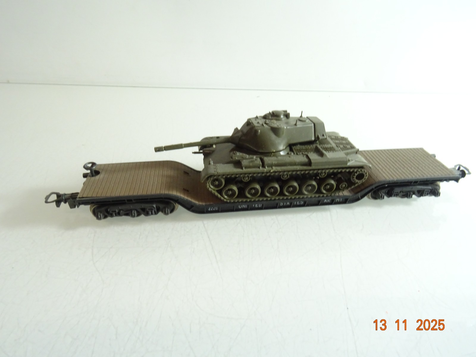 Roco H0 Tiefladewagen united States mit Panzer RR4517 o.