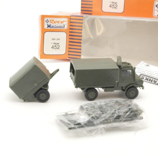Roco Minitanks 1:87 452 4x4 LKW + Hänger Bundeswehr in OVP QR8183 – Bild 3