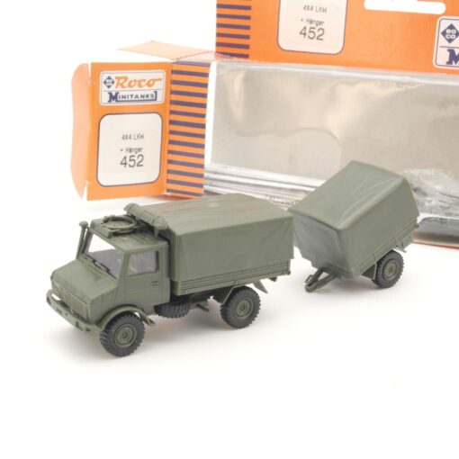 Roco Minitanks 1:87 452 4x4 LKW + Hänger Bundeswehr in OVP QR8183