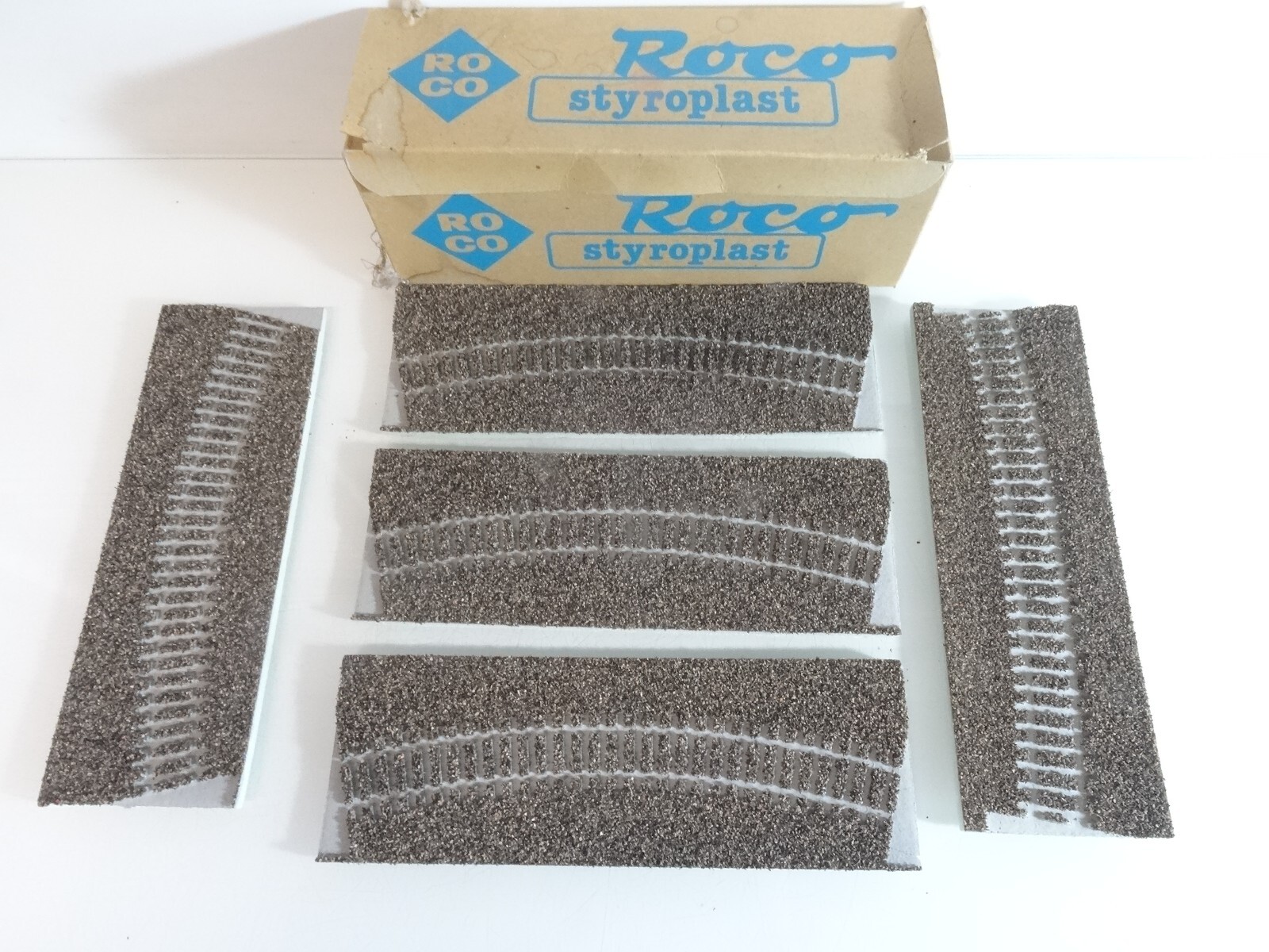 Roco Styroplast H0 5-04430 S Gleisbettung gebogen 5 Stück in OVP QR6313