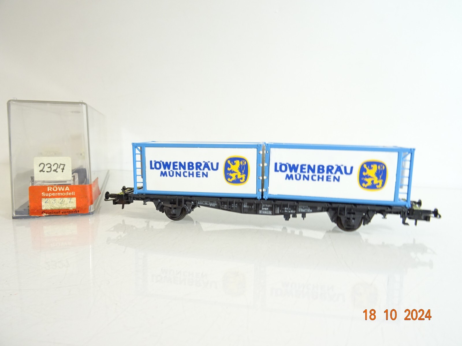 Röwa H0 2327 Containertragwagen mit Ladung der DB in OVP PR3349