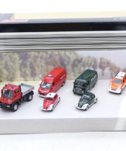 Schuco 1:87 9655 Einsatzfahrzeuge der Feuerwehr + Polizei 6er-Set in OVP EX6649