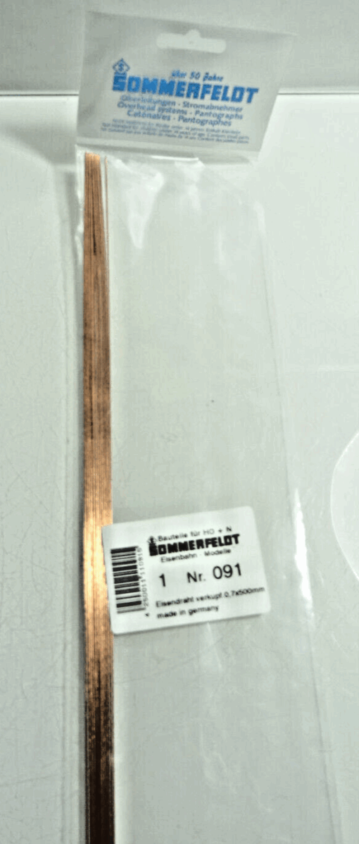 Sommerfeldt H0 091 Eisendraht verkupfert 0,7x500 siehe Foto in OVP CK204 – Bild 3