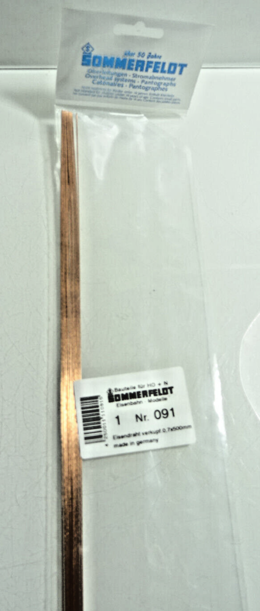 Sommerfeldt H0 091 Eisendraht verkupfert 0,7x500 siehe Foto in OVP CK204 – Bild 3