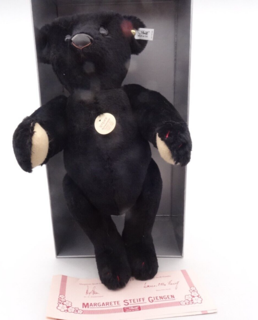Steiff 406003 Teddy Bär 1912 schwarz Replica 1992 limitiert 40 cm in OVP OR8145 – Bild 5