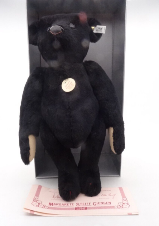 Steiff 406003 Teddy Bär 1912 schwarz Replica 1992 limitiert 40 cm in OVP OR8145